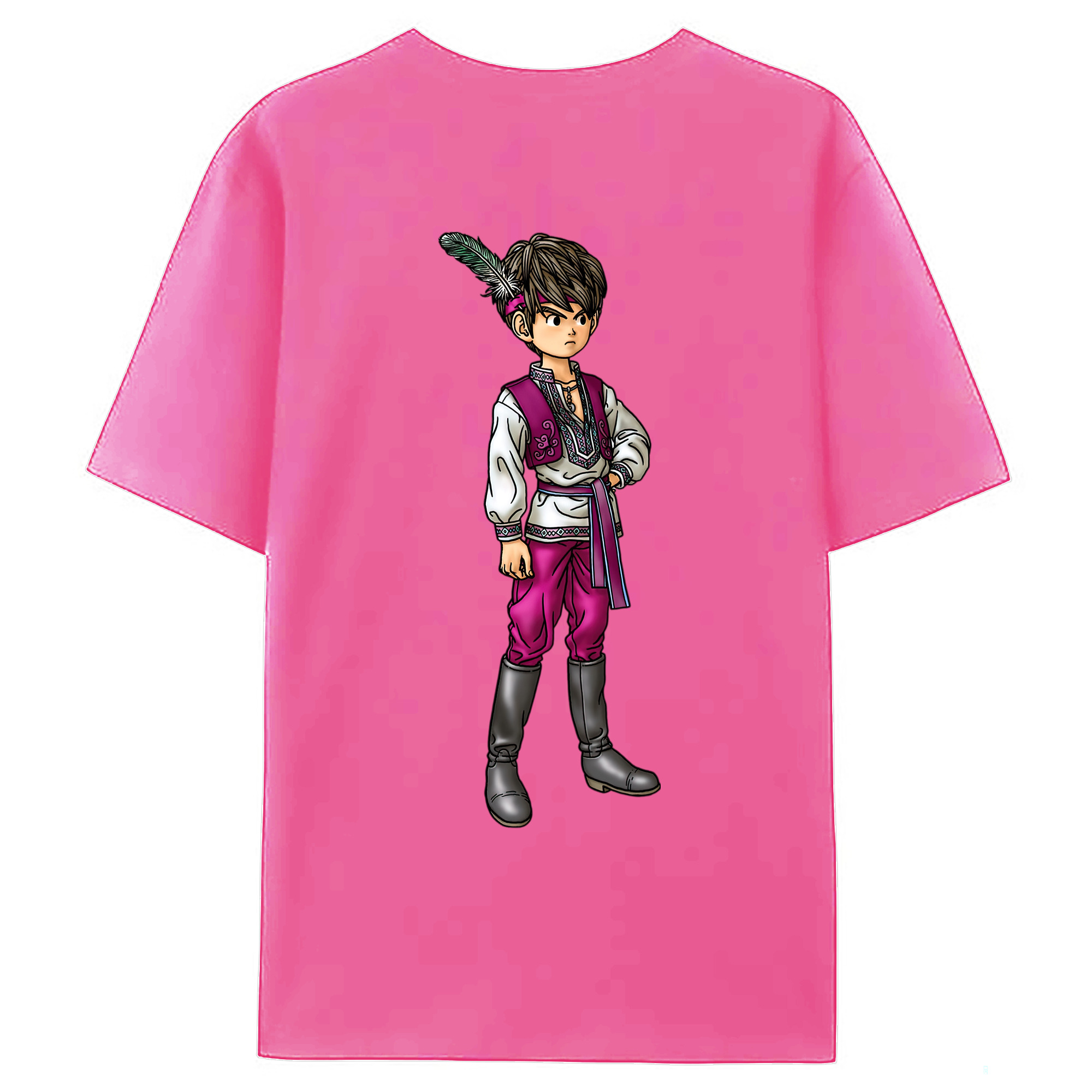 （画像用） ドラゴンクエスト Doragon Kuesuto Dragon Quest レディース半袖Tシャツ(バックプリント)